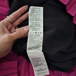 A|X Armani Exchange Ombre Pleated Dress - Black/Fuchsia Size 2